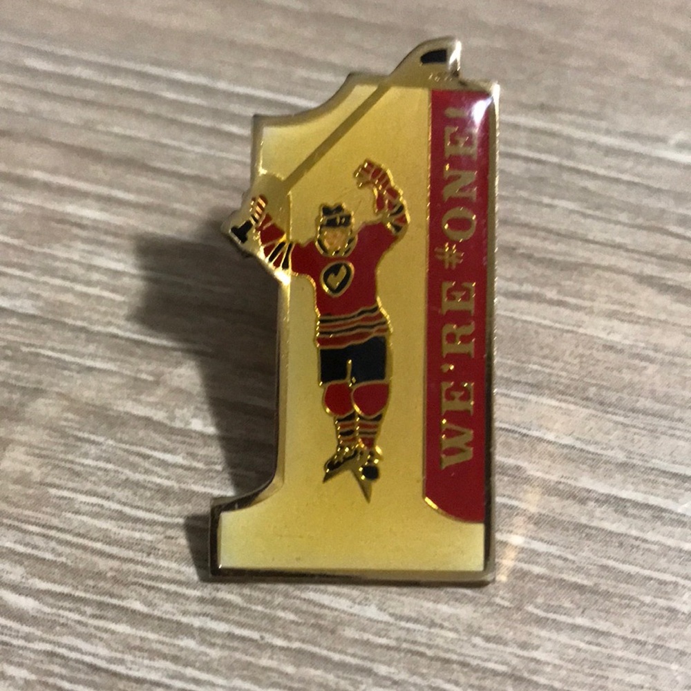 Vintage 1984 We’re #One! Hockey Enamel Pin